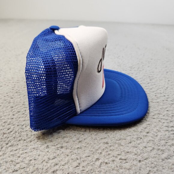 Vintage Trucker Hat Snapback Cap Niagra Falls Canadian Flag Foam Blue White Mesh - Picture 3 of 9